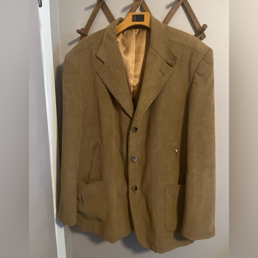 Vintage Boulevard Club Camel Corduroy  old skool Cell Phone Pocket Blazer XL